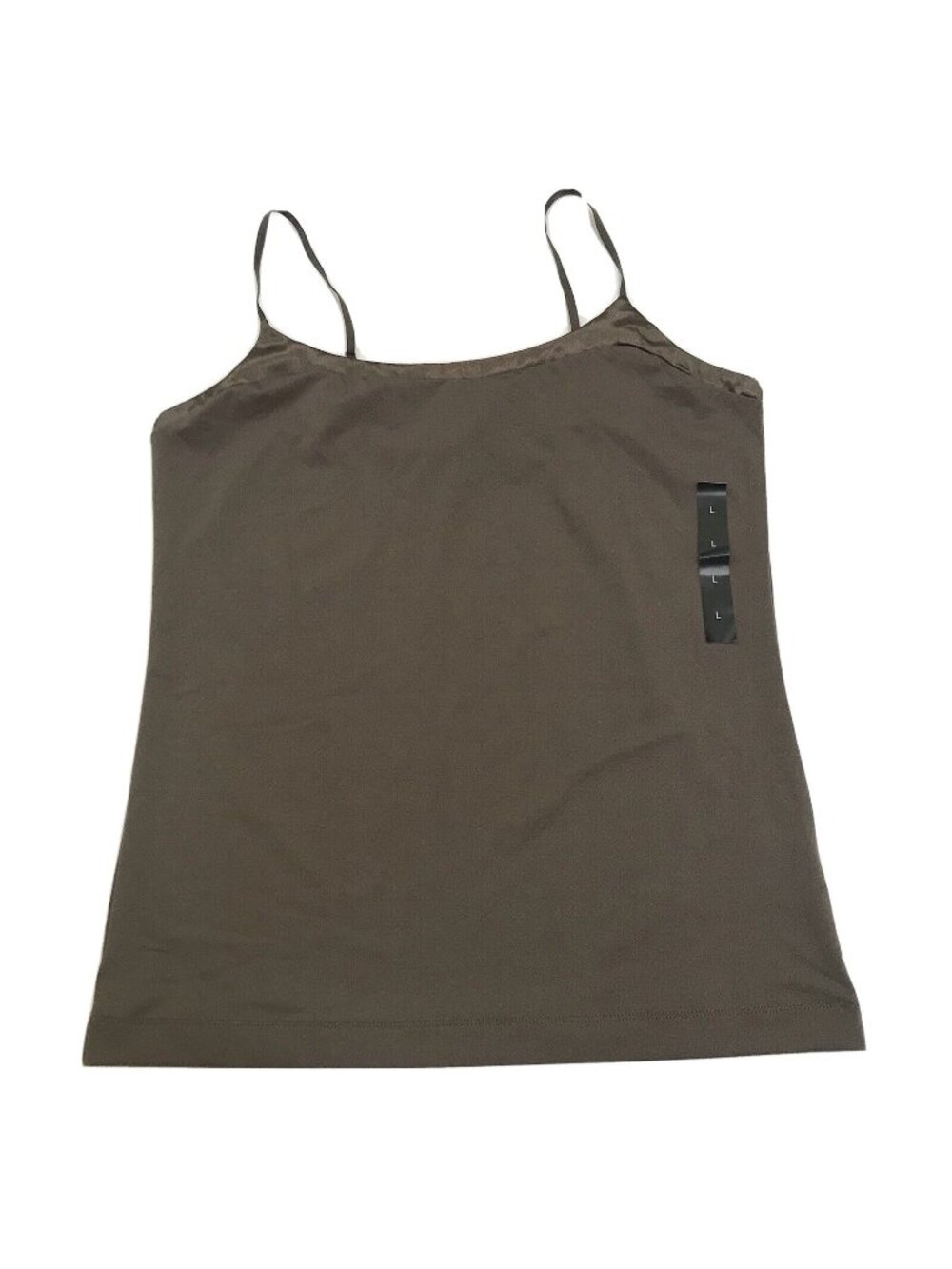 Banana Republic Tank Top Camisole Women L Satin Trim Brown Cami Fairy Grunge NWT
